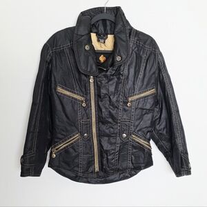 Emmegi Black Winter Ski Snow Full Zipper Closure Women's Jacket Size XS